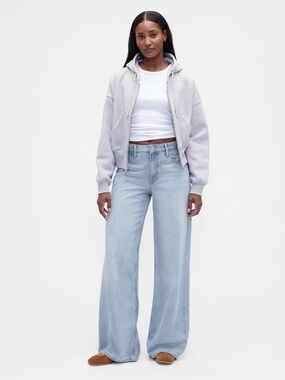 GAP NEW Women’s Curvy Mid Rise Ultra Soft Baggy Jeans 0 - 25 Petite Brand New